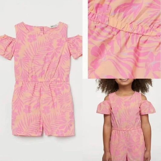 H&M PINK FLORAL PLAYSUIT