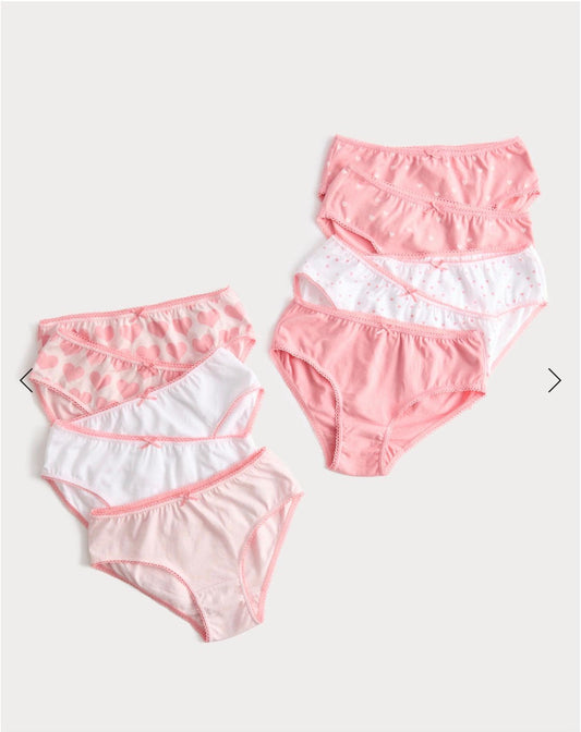 M&S COTTON WITH STRETCH KNICKERS PACK OF 10