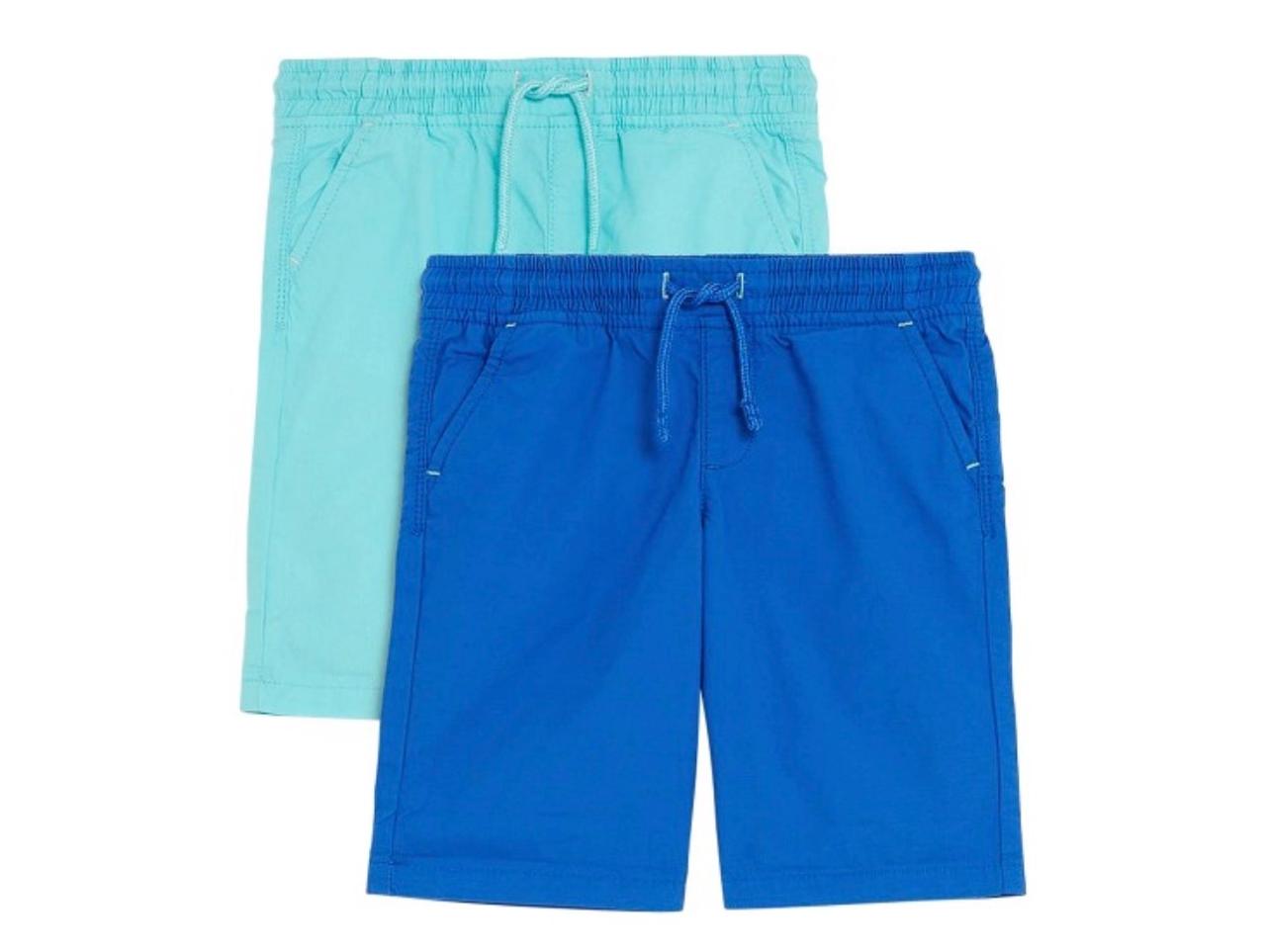 M&S PURE COTTON PLAIN SHORTS PACK OF 2