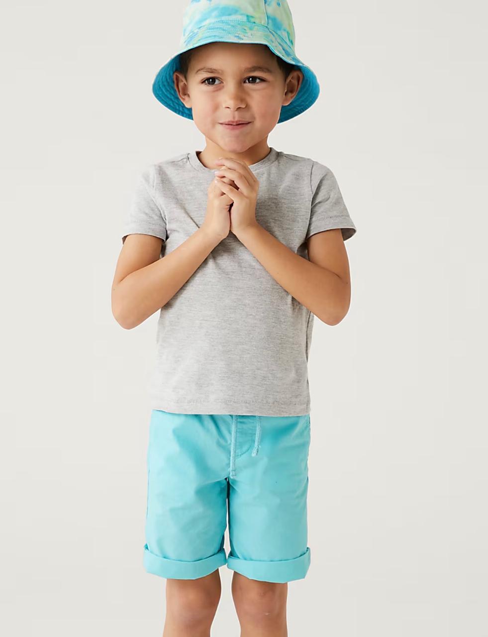 M&S PURE COTTON PLAIN SHORTS PACK OF 2