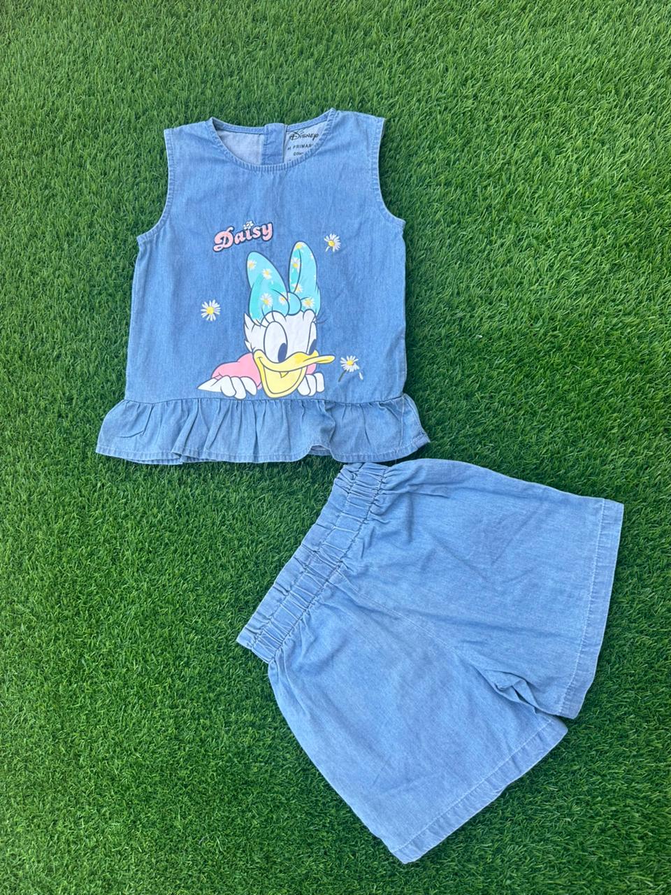 PRIMARK DISNEY DENIM TOP AND SHORT SET