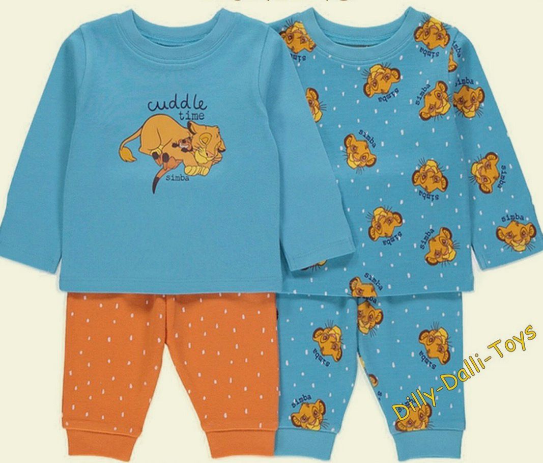 GEORGE CUDDLE TIME SIMBA PJ SET PACK OF 2