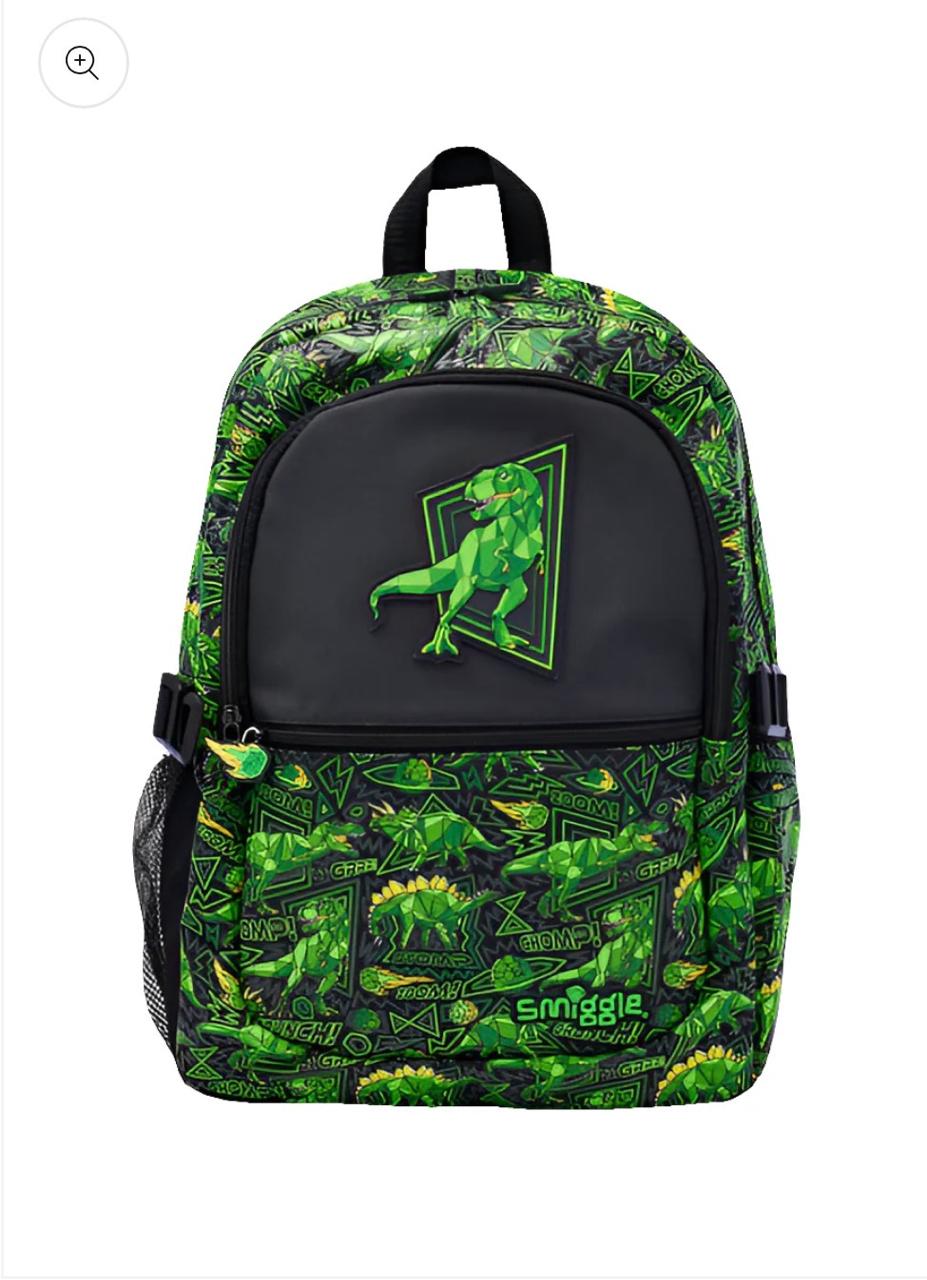 SMIGGLE WILD SIDE DINOSAUR CLASSIC BACKPACK WITH LUNCH BAG
