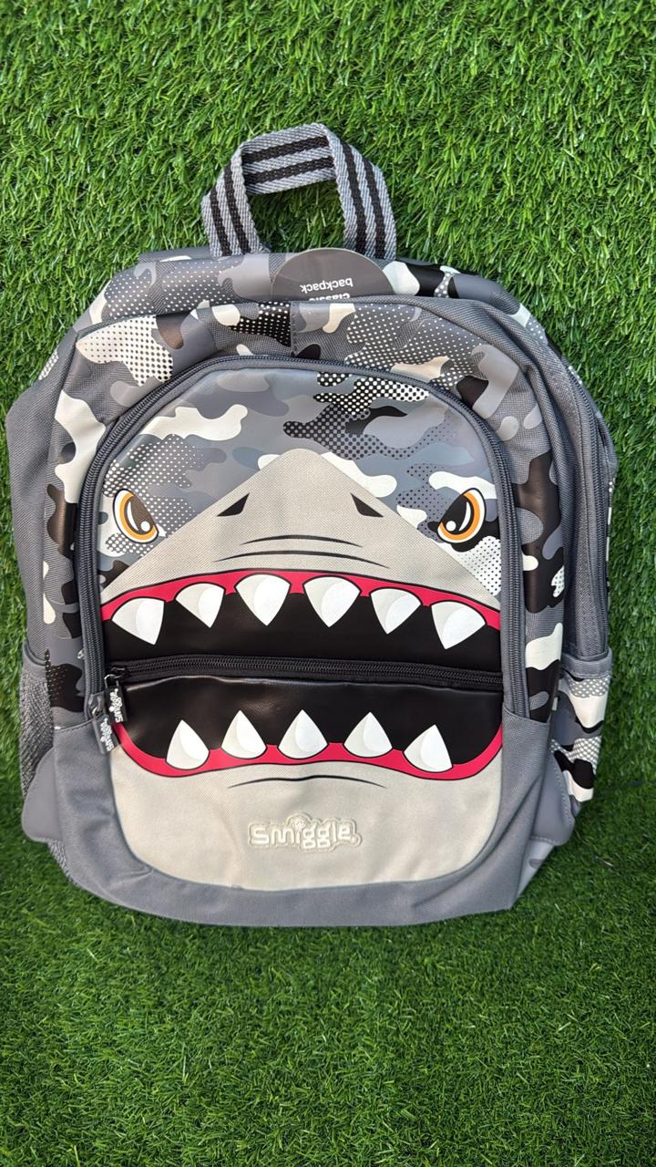 SMIGGLE GREY SHARK BACKPACK