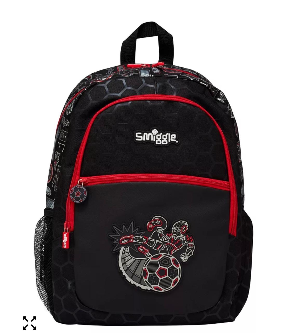 SMIGGLE RED FOOTBALL CLASSIC BACK PACK 42CM