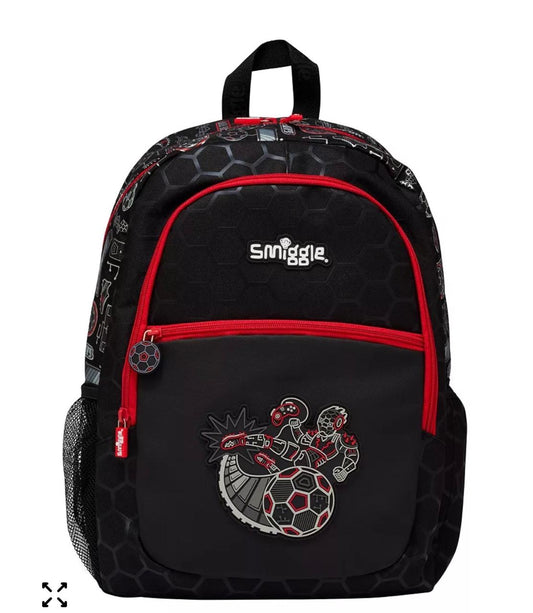 SMIGGLE RED FOOTBALL CLASSIC BACK PACK 42CM