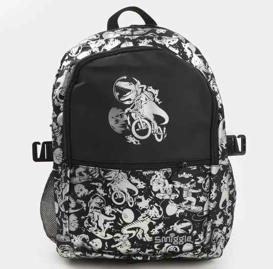 SMIGGLE BLACK CLASSIC BACKPACK WITH LUNCH BAG