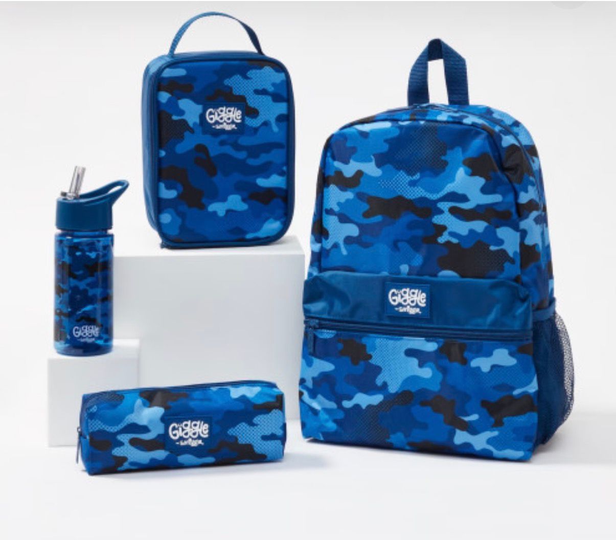 SMIGGLE GIGGLE BLUE CAMOUFLAGE 4 PIECE BUNDLE