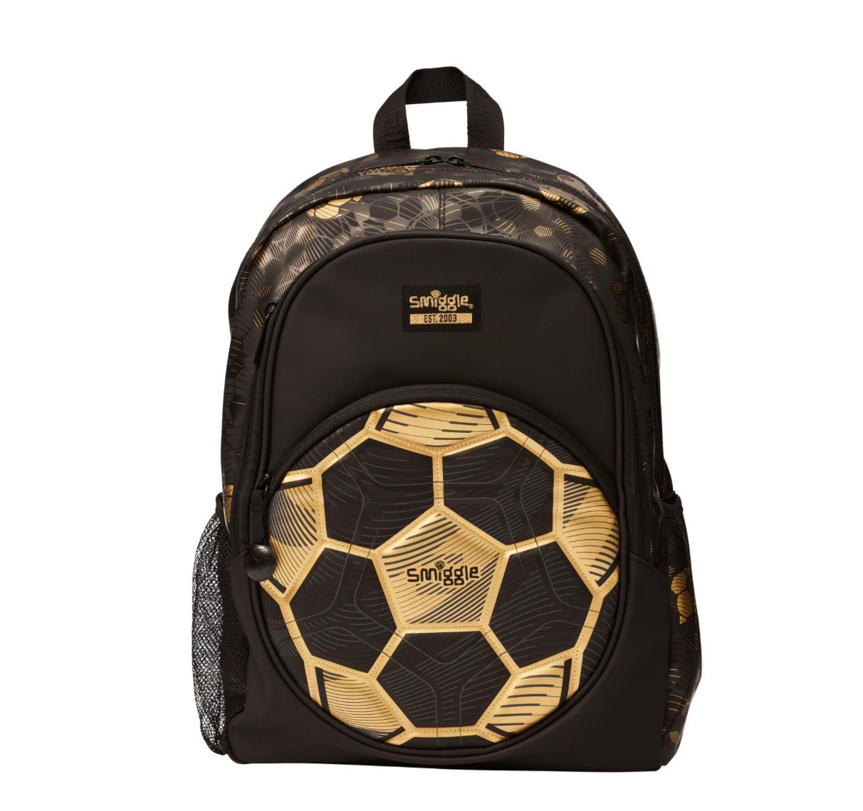 SMIGGLE GOLD BLACK FOOTBALL BACKPACK