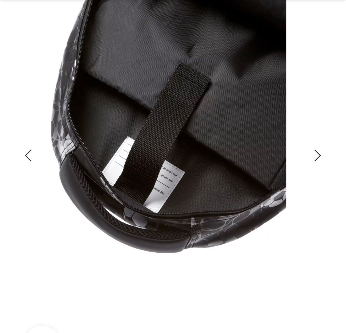 SMIGGLE WHITE BLACK FOOTBALL BACKPACK