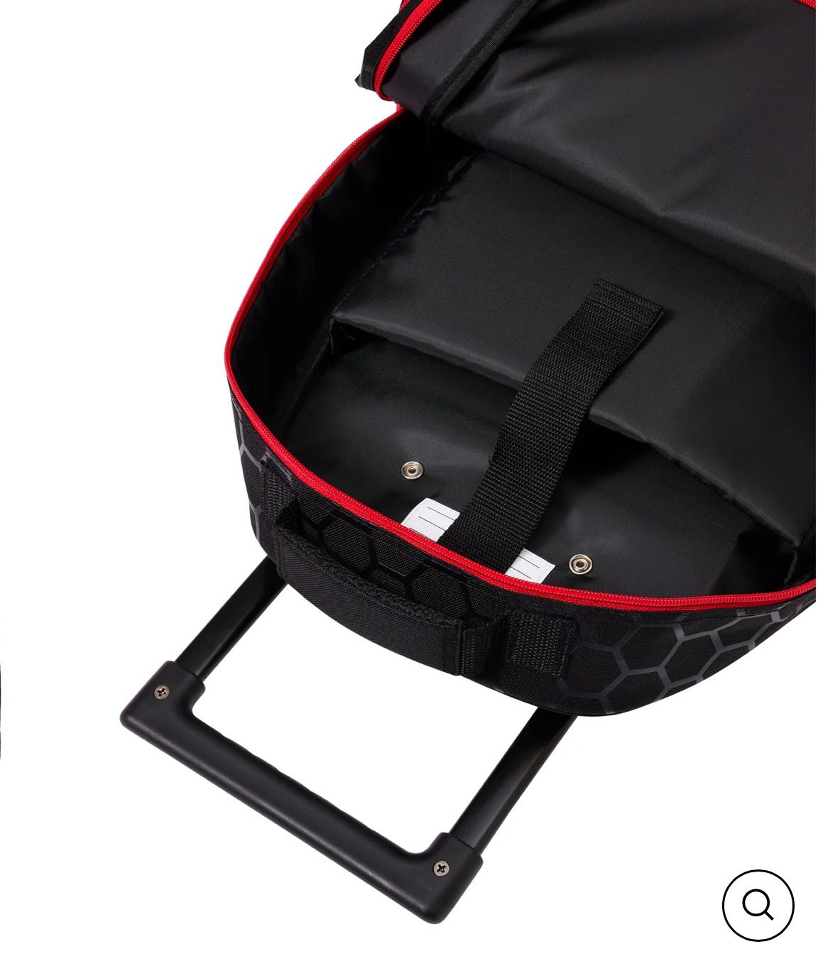 SMIGGLE RED FOOTBALL TROLLY BACKPACK WITH LIGHT UP WHEELS