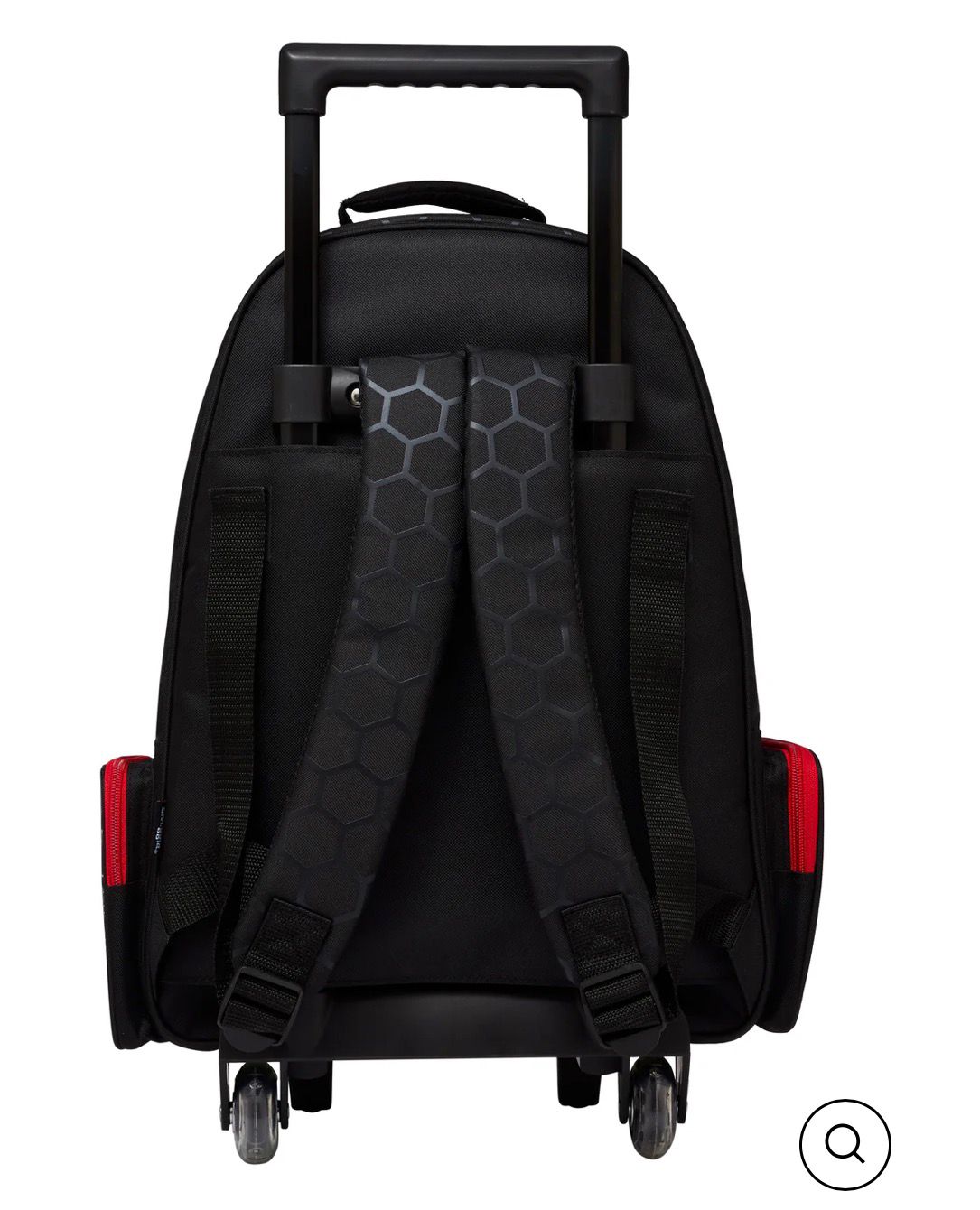 SMIGGLE RED FOOTBALL TROLLY BACKPACK WITH LIGHT UP WHEELS