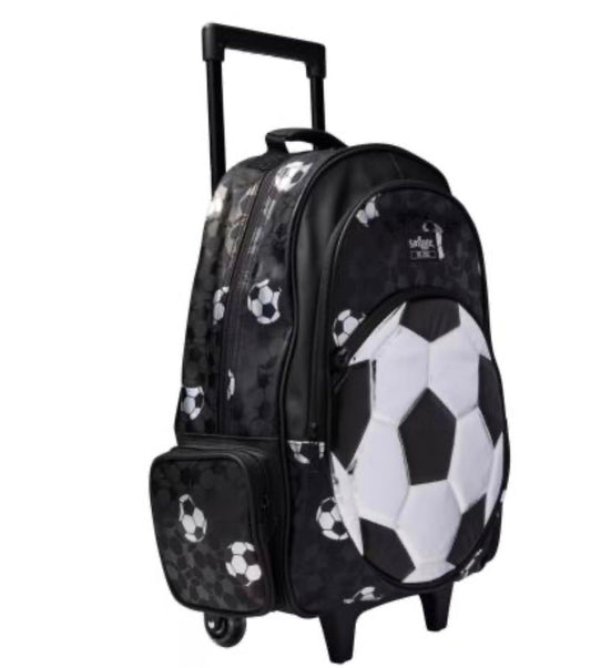 SMIGGLE STRICKER SILVER BLACK TROLLEY BACKPACK