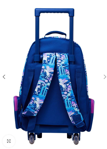SMIGGLE BLUE UNICORN RAINBOW TROLLEY BACKPACK