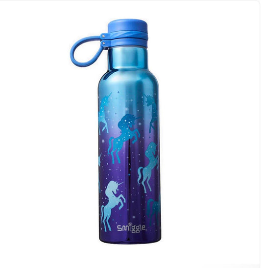 SMIGGLE STAINLESS UNICORN STEEL WATER BOTTLE 640ML
