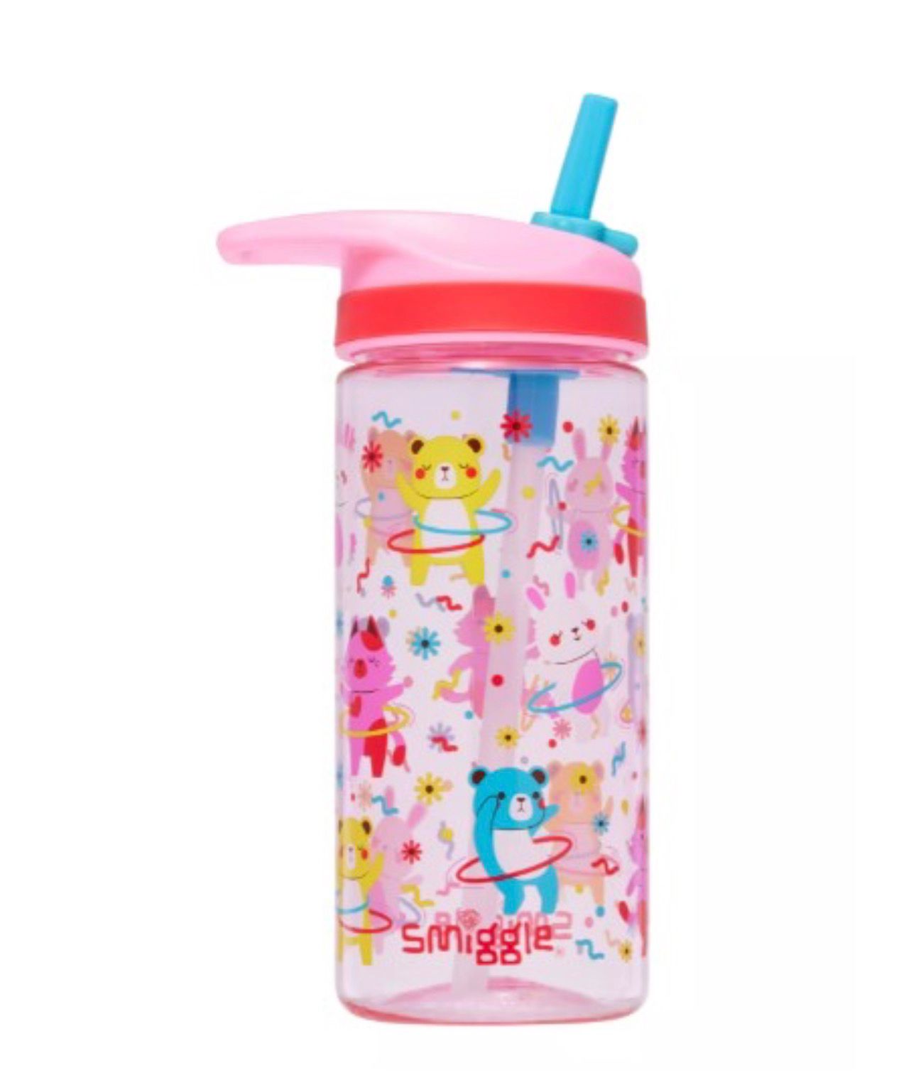 SMIGGLE LETS PLAY JUNIOR SIPPER BPA FREE WATER BOTTLE 440ML