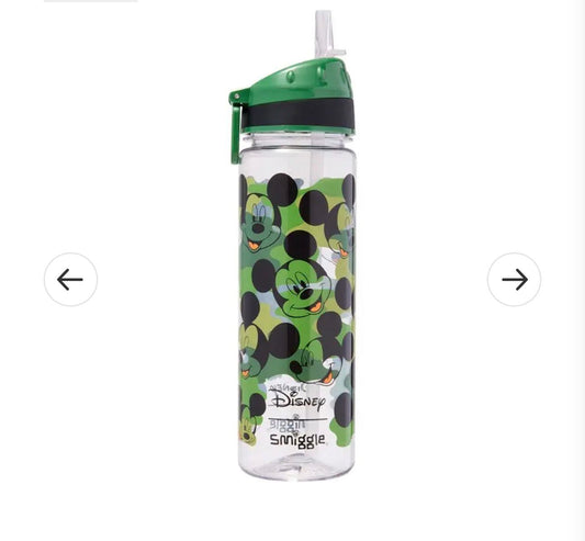 SMIGGLE SIPPER GREEN MICKY MOUSE BPA FREE WATER BOTTLE 650ML