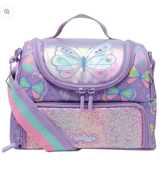 SMIGGLE FLUTTER DIUBLE DECKER LUNCH BAG WITH STRAP