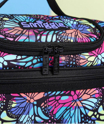 SMIGGLE BUTTERFLY BLACK  DOUBLE DECKER LUNCH BAG
