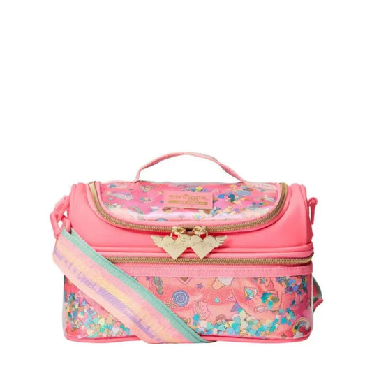 SMIGGLE FIESTA DOUBLE DECKER LUNCH BAG WITH STRAP
