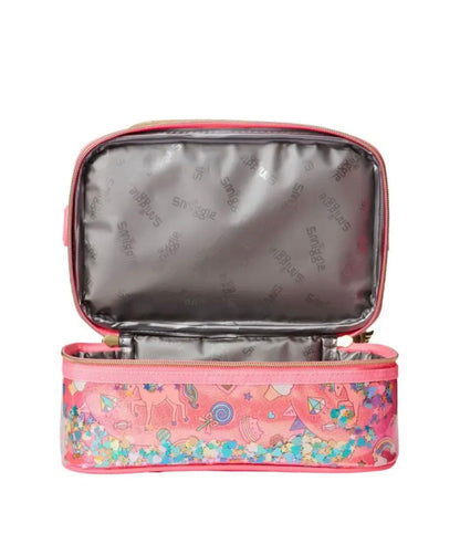 SMIGGLE FIESTA DOUBLE DECKER LUNCH BAG WITH STRAP