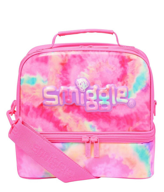 SMIGGLE PINK VIVID HARDTOP LUNCH BAG WITH STRAP