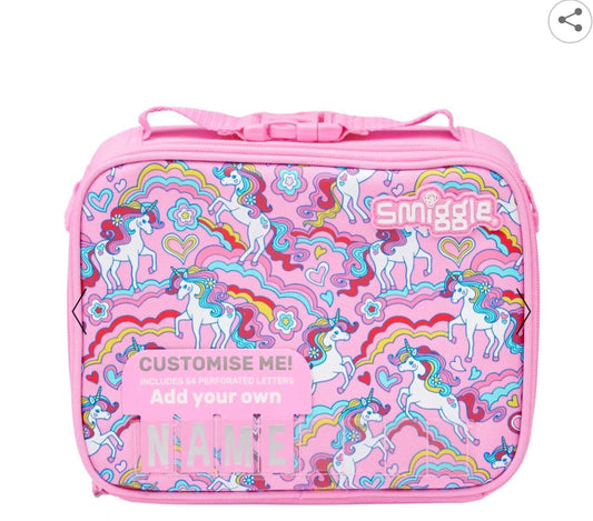 SMIGGLE PINK UNICORN SQUARE LUNCH BAG