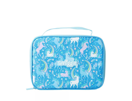SMIGGLE BLUE UNICORN SQUARE LUNCH BAG