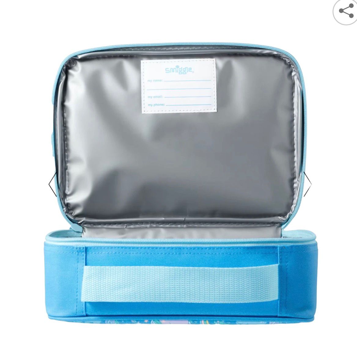 SMIGGLE BLUE UNICORN SQUARE LUNCH BAG