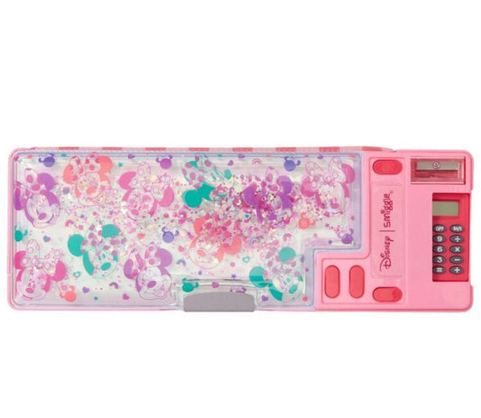SMIGGLE PINK DISNEY MINNIE MOUSE  POP OUT PENCIL CASE WITH CALCULATOR