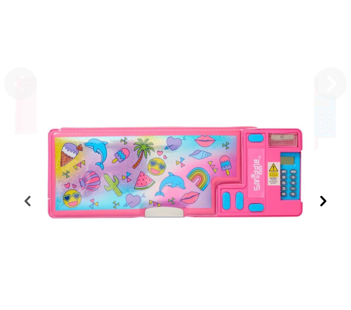 SMIGGLE SUMMER POP OUT PENCIL CASE WITH CALCULATOR