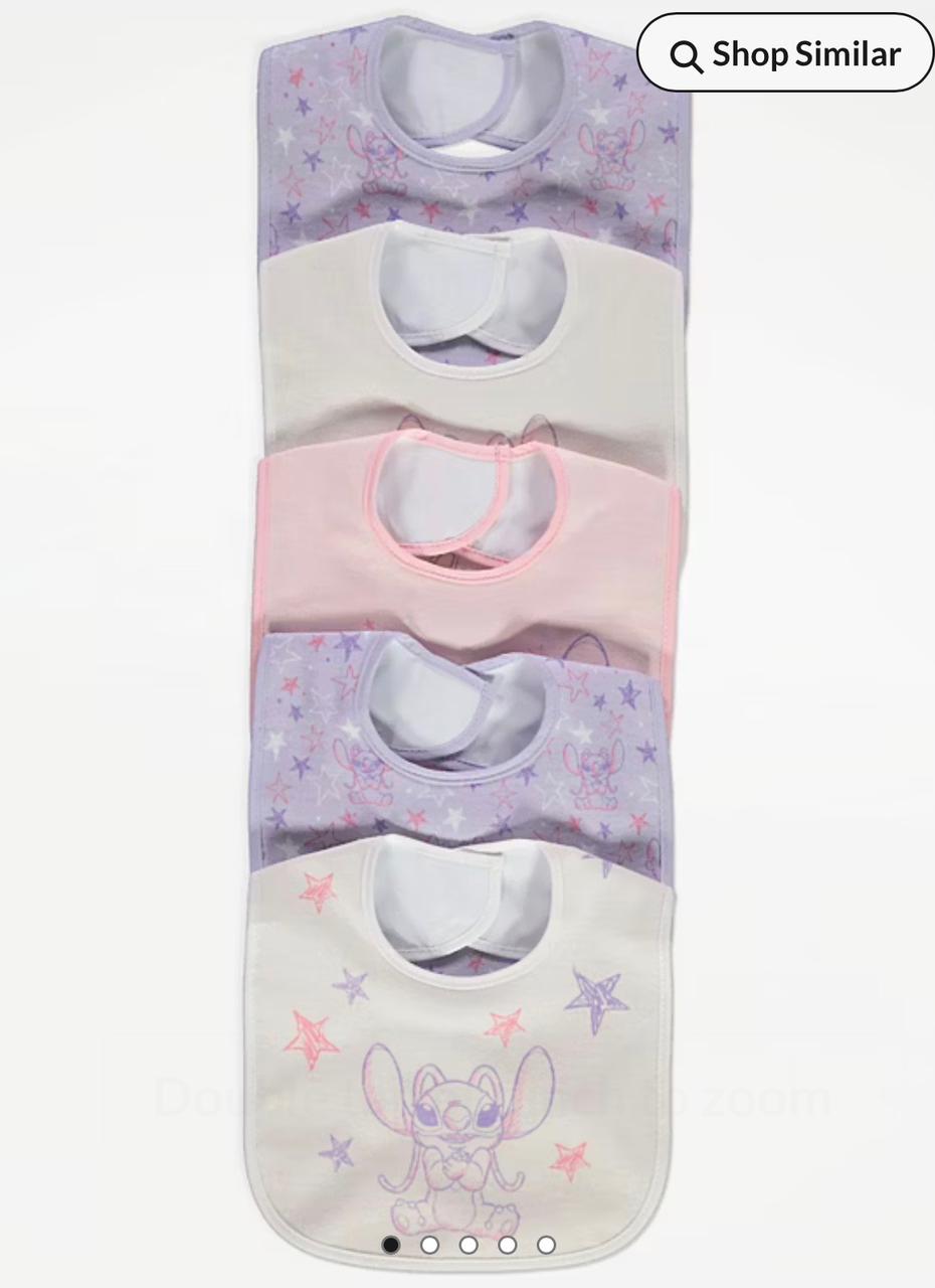 DISNEY LILO & STITCH ANGEL STAR BIBS PACK OF 5