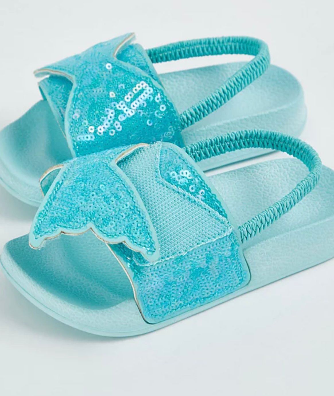 BLUE MERMAID SEQUIN SLIDERS