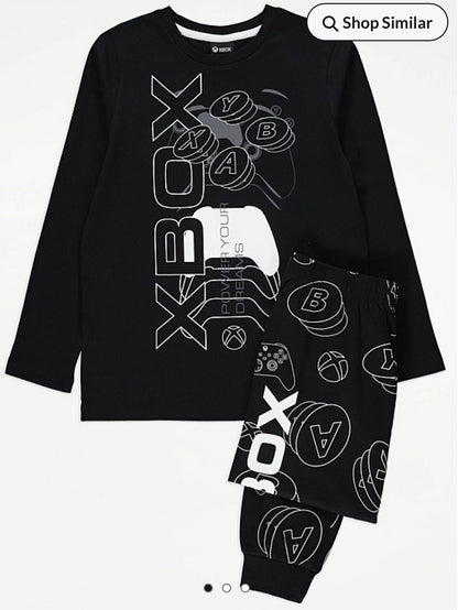 GEORGE XBOX CONTROLLER BLACK LONG SLEEVE PJ SET