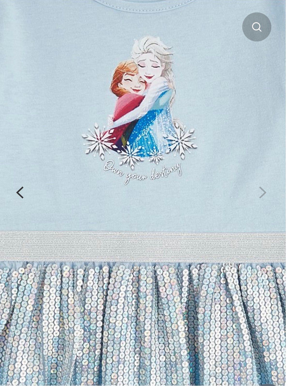 GEORGE DISNEY FROZEN 2IN1 BLUE SEQUIN DRESS