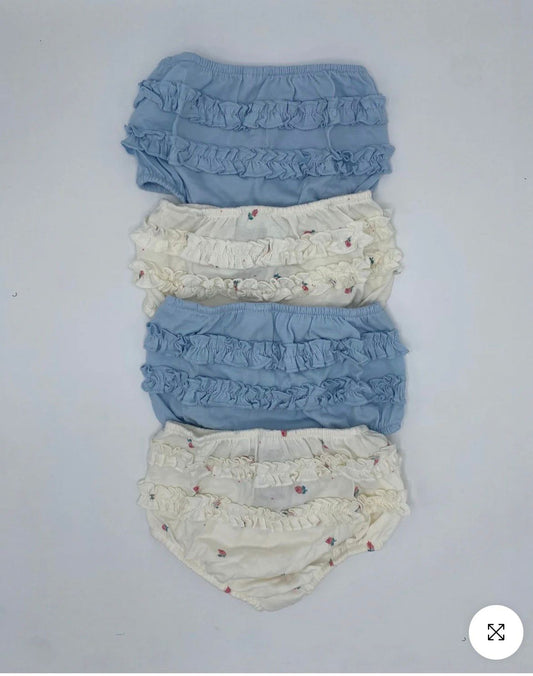 4PK PURE COTTON FRILLY KNICKERS