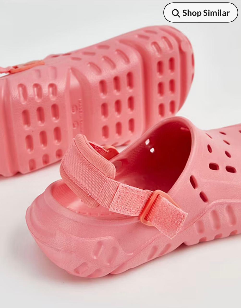 BRIGHT PINK CHUNKY CLOGS