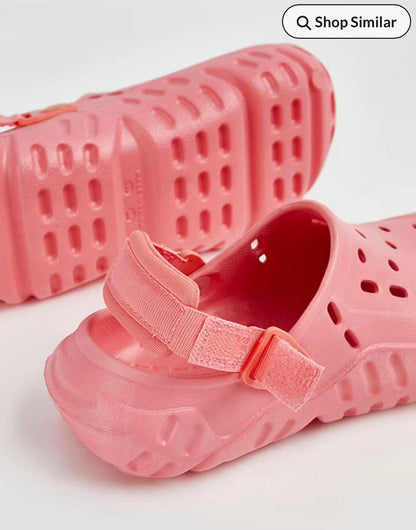 BRIGHT PINK CHUNKY CLOGS