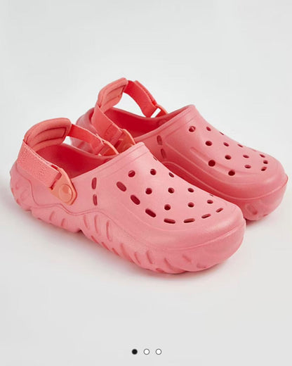 BRIGHT PINK CHUNKY CLOGS