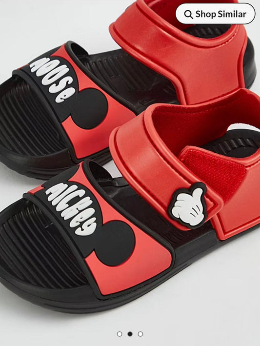 DISNEY MICKEY MOUSE RED BEACH SANDALS