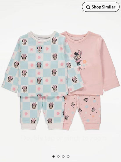 DISNEY MINNIE MOUSE RETRO PJ SET PACK OF 2