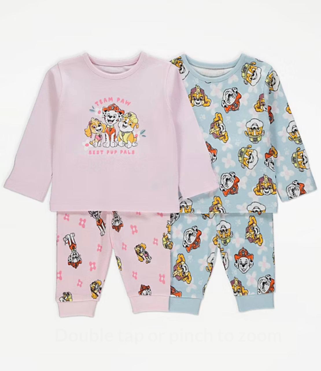 PAW PATROL CHARACTOR LONG SLEEVE PJ SET PACK OF 2