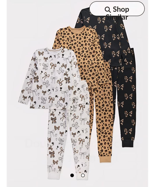 GEORGE BOW LEOPARD LON SLEEVES JERSEY OJ SET PACK OF 3