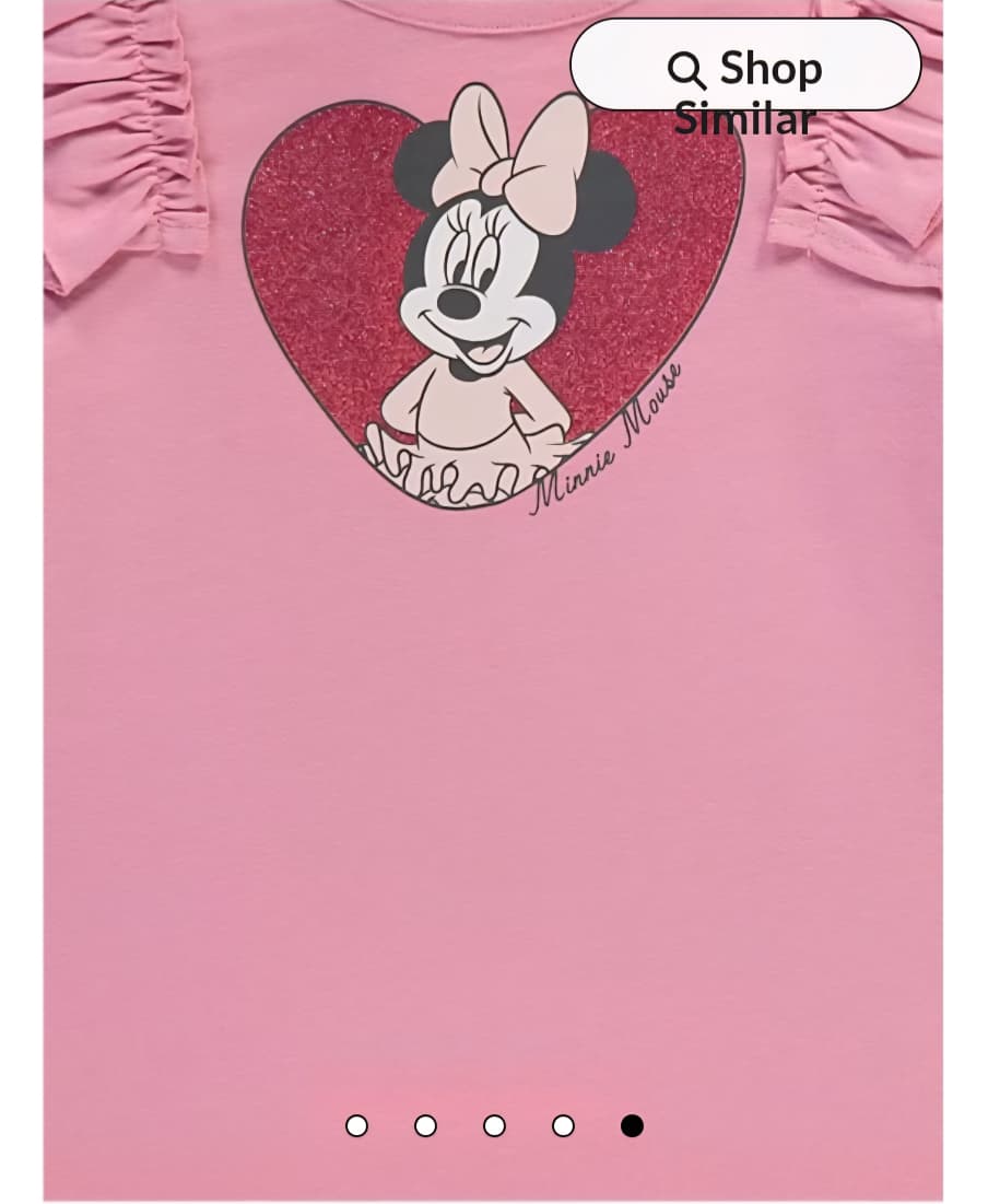 GEORGE DISNEY MINNIE MOUSE BALLET HEART FRILL COTTON TOPS PACK OF 3
