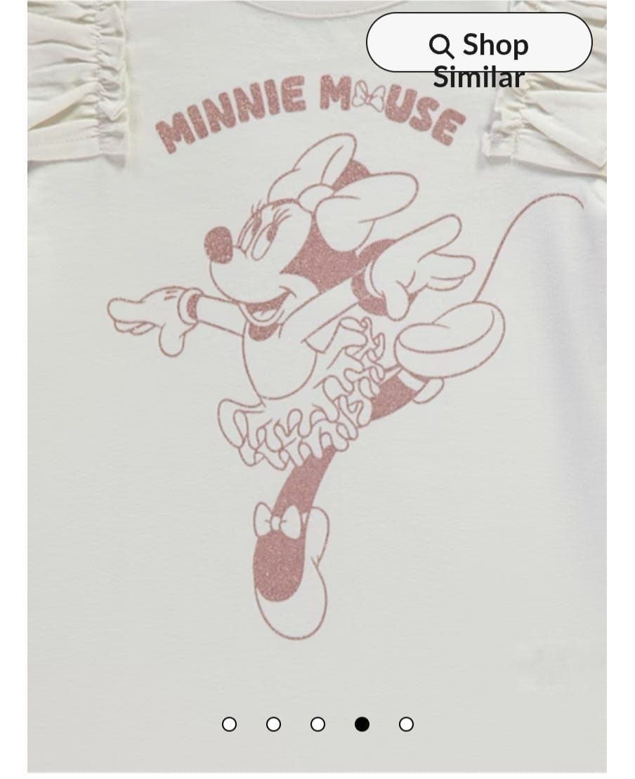 GEORGE DISNEY MINNIE MOUSE BALLET HEART FRILL COTTON TOPS PACK OF 3