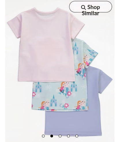 GEORGE DISNEY FROZEN PASTE COTTON T-SHIRTS PACK OF 3