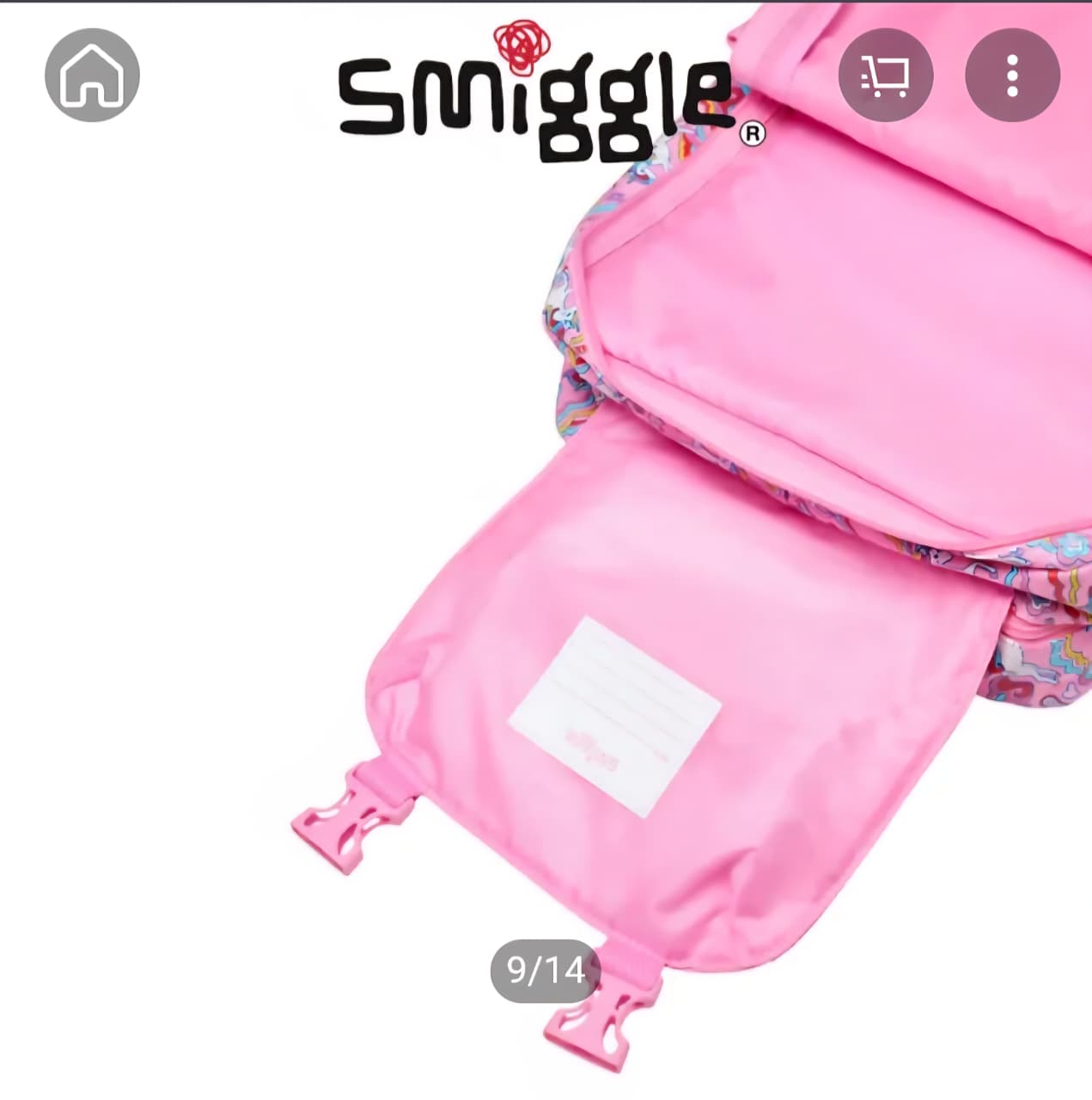 SMIGGLE PINK UNICORN BACKPACK WITH BOTTLE