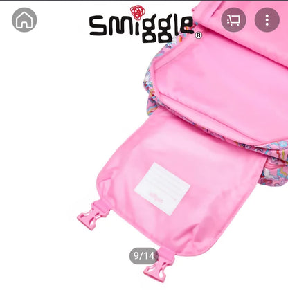 SMIGGLE PINK UNICORN BACKPACK WITH BOTTLE