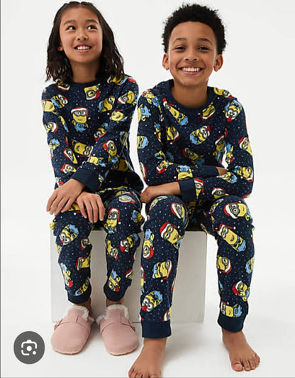 M&S DESCRIBLE ME MINIONS FLEECE PJ SET