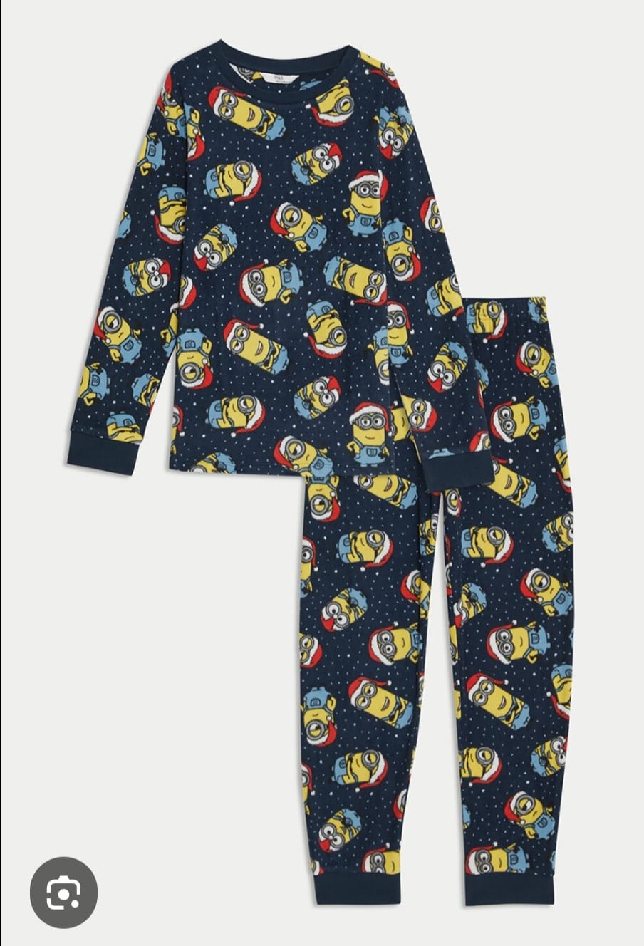 M&S DESCRIBLE ME MINIONS FLEECE PJ SET